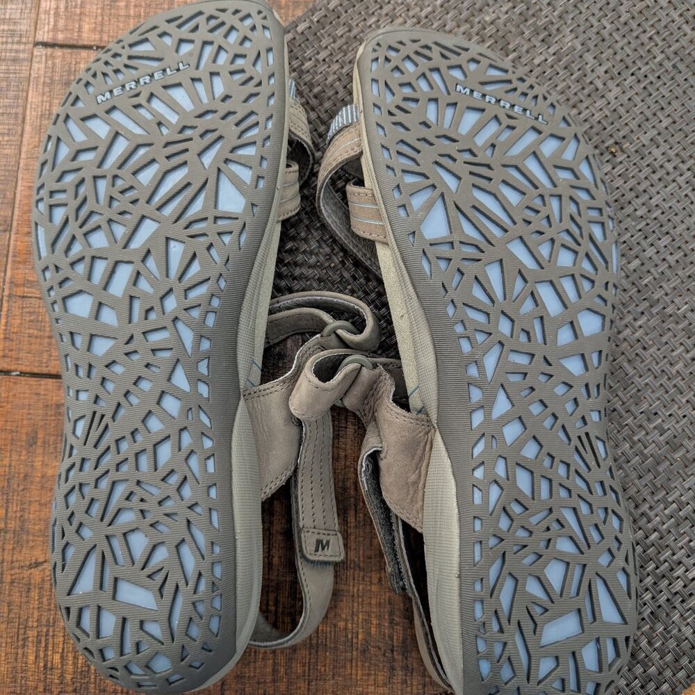 Merrell leather and fabric sports sandals 11 - Picture 3 of 3